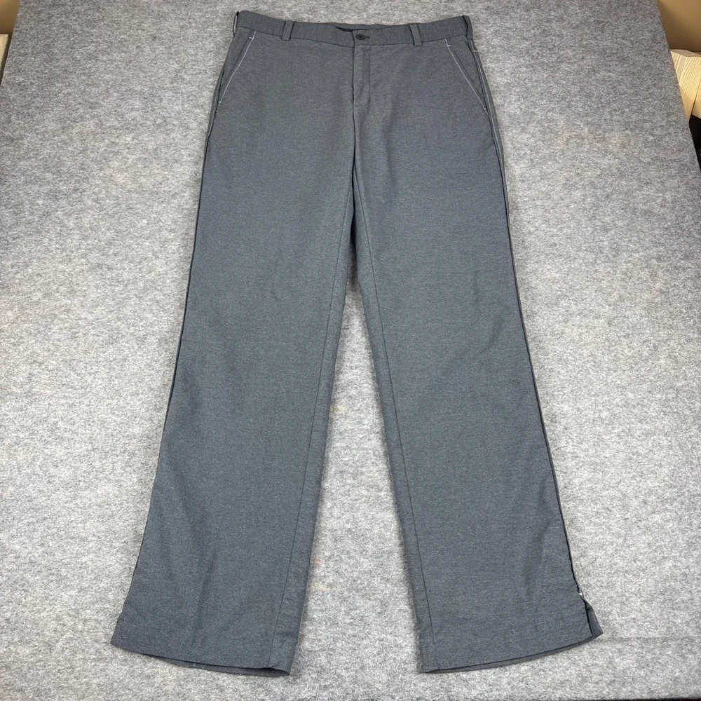 Nike Golf Dri Fit Chino Pants Pockets Nylon Stretch Gray Mens 33x32